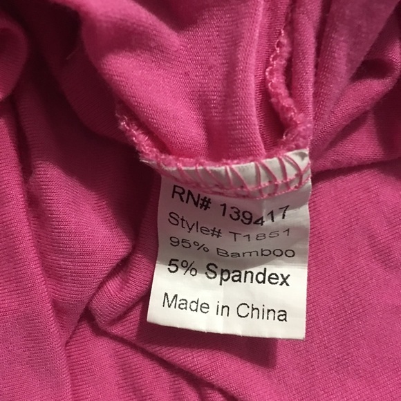 🌻 Piko Pink Bamboo Oversized Boat Neck Top H40 - Picture 6 of 6